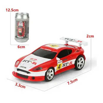Flerfarvet Koks Kan Mini Hastighed RC Radio Remote-Control Micro-Bil Racing Toy Gave