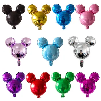 5pcs 18 tommer plade Mini Mickey Hoved fødselsdag Flere farvevalg Baggrund dekoration Aluminium film ballon