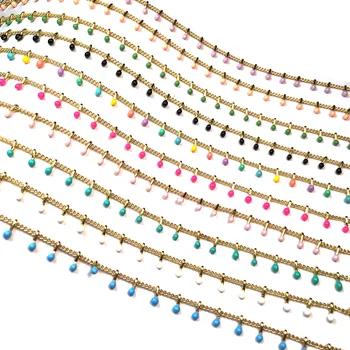 1 Meter Håndlavet Guld Wire Indpakket Rosenkrans Kæde sten Perler, Kæder til Halskæder, Armbånd Anklet Gør DIY Smykker Resultater