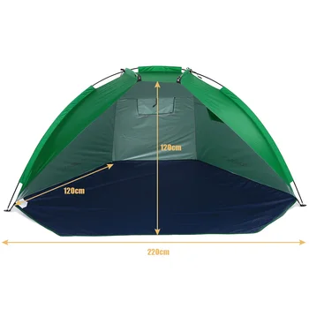 TOMSHOO 2 Personer Offentlig Strand Telte Krisecentre UV-Beskyttelse Sommeren Telt Sport Parasol Camping Telt for at Fiske Picnic Park