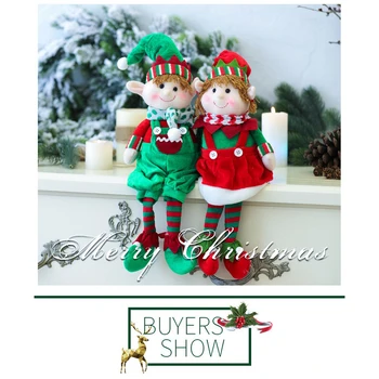 Jul Long-legged Elf Dukker Jul Dreng og Pige Hjem Dekorationer Vedhæng Jule-Long-legged Elf Dukker Ornament Vedhæng