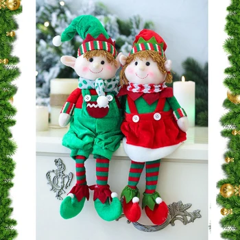 Jul Long-legged Elf Dukker Jul Dreng og Pige Hjem Dekorationer Vedhæng Jule-Long-legged Elf Dukker Ornament Vedhæng