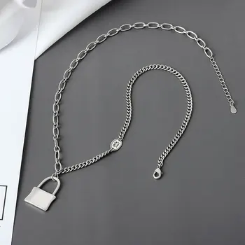 925 Sterling Sølv halskæde fine Smykker Kæde, Multi-lag Halskæder Til Kvinder Tendens Sweater Kæde Choker lås form