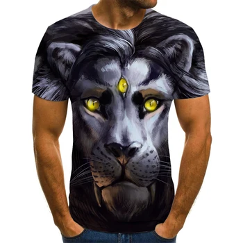 Herre Tee 3d-t-Shirt Sommer Wolf Dyr Udskrivning af Kort Ærmet T-Shirt, Bluse Toppe Mandlige Sjove T-Shirts 3D Animal t-Shirt Plus Størrelse
