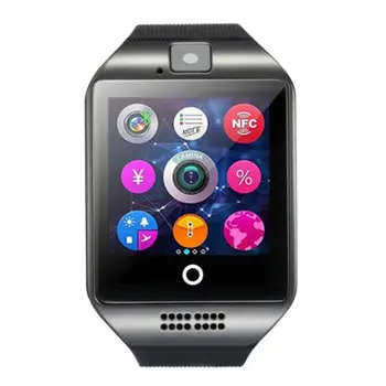 Bluetooth Smart Ur Q18 Med Kameraet Facebook Whatsapp Twitter Synkronisere SMS Smartwatch Støtte SIM-TF Kort Til IOS Android