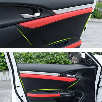 For Honda 10 Civic 2016 2017 2018 4stk PU Læder Bil dørpladen Overflade Shell Dække Trim Dekorativ Bil-styling Tilbehør
