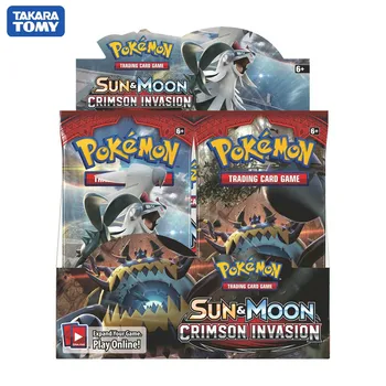 324 Kort, Pokemon TCG: Sun & Moon Crimson Invasion 36 Poser Forseglet Booster Box Samling Trading Card Game Legetøj