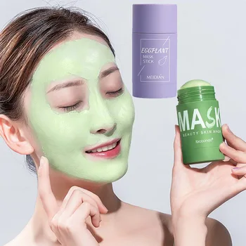 Maske Til Ansigt Hudorm Grøn Te Fugtgivende Ansigtsmaske Stick Renser Porerne Oil Control Mascarilla Ansigtet Hudpleje Ansigtsmasker