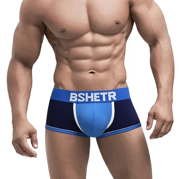 Ny 3 Pc ' er/masse BSHETR Mærke Mænd Undertøj Boxer Shorts i Blød Bomuld Mandlige boxer Underbukser Sexet U Pose Konveks Gay Mens Trusser