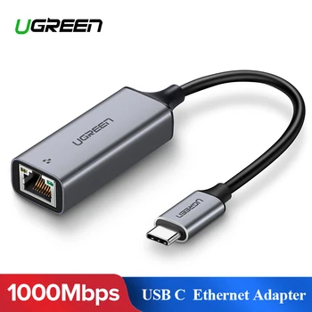 Ugreen USB-C Ethernet USB-C til RJ45 Lan-Adapter til MacBook Pro Samsung Galaxy S9/S8/Note 9 Type C netværkskort USB-Ethernet