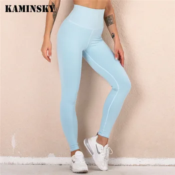 Kaminsky 20% Spandex Høj Talje Leggings Kvinder Trænings-Og Push Up Jeggings Piger Fitness Fitness Sport Casual Solid Leggins Mujer