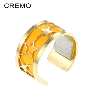 Cremo-Ringe, Rustfrit Stål, Gratis Størrelsen Ring For Kvinder Smykker Guld Justerbar Udskiftelige Læder Bague Femme 2020