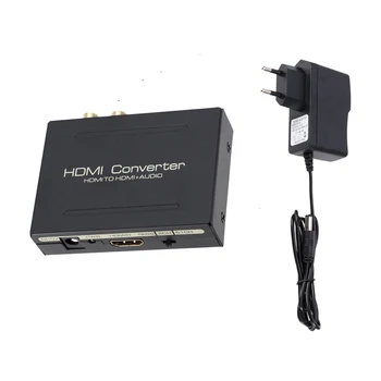 HDMI Lyd Extractor Converter HDMI-til-HDMI SPDIF Optisk RCA L/R-Adapter Understøtter 5.1 CH Format Output DAC Amplifer Dekoder