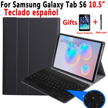 Spansk Tastatur taske til Samsung Galaxy Tab S6 10.5 SM-T860 SM-T865 T860 T865 Tilfælde Tastatur til Samsung Tab S6 10.5 Dække +Gave