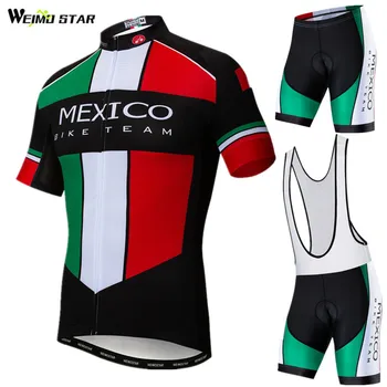 Weimostar Mexico Team Cykel Cykling Tøj 2021 Pro Cycling Jersey Sæt Mænd MTB Cykel Tøj uniforme ropa ciclismo hombre
