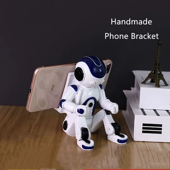 Astronaut Telefon Beslag Hvid Farve Harpiks Mobiltelefon Stå Mode, boligindretning Telefonens Display Sag