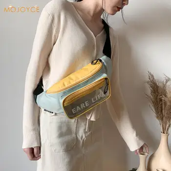 Nylon PVC Kvinder Hit Farve Klassiske Tekstur Kreative Design Smarte Fritid Fanny Pung Talje Street Messenger Packs