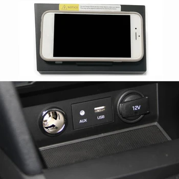 10W bil trådløse qi-oplader trådløse mobiltelefon-oplader til hurtig opladning plade tilbehør til Hyundai Elantra 2018 til iPhone 8