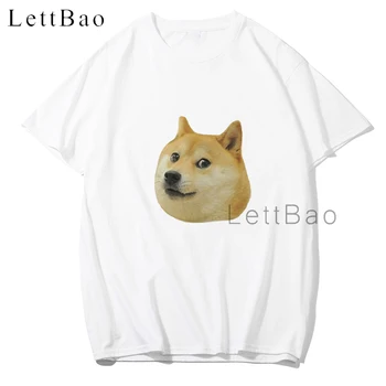 Doge Hoved Meme Sjov Hund Shiba Inu Stirre Sjove T-Shirts Kawaii Unisex T-Shirt Harajuku Streetwear T-Shirt Til Mænd Gratis Forsendelse