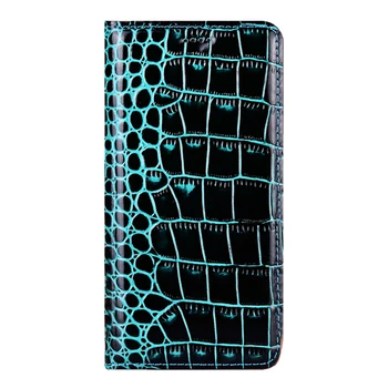 Krokodille Ægte Læder Flip Phone Case For Huawei Y9S 2019 P40 Lite E Ære Udsigt 30 Pro Plus 30'ERNE, 9A, 9C 9S 9X Lite Dække Coque