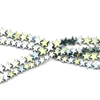 Hæmatit natursten Grøn Belægning femtakket Stjerne 4/6/8/10mm Charme Løse Perler Til Smykker at Gøre Diy armbånd Tilbehør