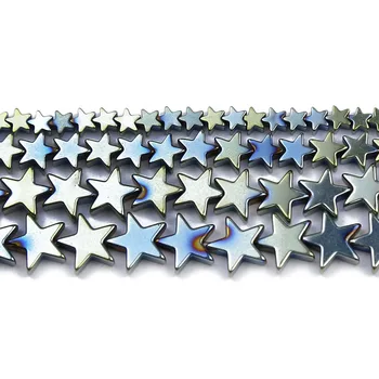 Hæmatit natursten Grøn Belægning femtakket Stjerne 4/6/8/10mm Charme Løse Perler Til Smykker at Gøre Diy armbånd Tilbehør