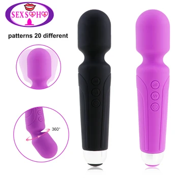 Hot Nye 20 Hastigheder AV Store vibratorer til kvinder Magic Wand Massager Vibrator Sex Legetøj til Kvinde Kraftfulde Anal Klitoris Masturbator