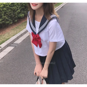 Asian Japansk Stil College Studerende på School Uniform til Kvinder, Piger Nederdel Kjole Sæt Korea Cosplay Kostume koreanske Sdilor JK Passer til