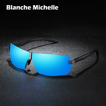 BM aluminiumsramme Polariserede Solbriller Mænd UV400 Brand Designer Kørsel Sol Briller Mandlige Goggle Spejl vintage oculos masculino