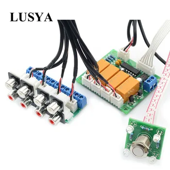 Lusya-Knappen for at skifte Relæ 4-vejs Audio Input Signal Selector Skifter RCA Audio Skift Valg af Indgang færdig yrelsen