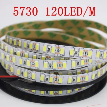 Super lyse 5m 5730 LED strip 120 led/m IP20 Ikke er vandtæt, 12V fleksible 600 LED-bånd,5630 LED bånd, hvid/varm hvid farve