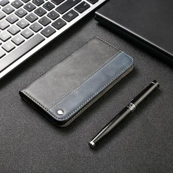 Luksus Dobbelt Farve Retro Slim Flip læderetui Til Xiaomi Redmi Note 6 Pro Note7 5A 6A Dække Tegnebog Kort, Stå, Magnetiske Tilfælde