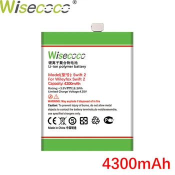 WISECOCO 4300mAh Batteri Til Wileyfox Swift 2 / 2 Plus Mobiltelefon Høj Kvalitet Batteri Med Tracking Nummer