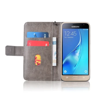 Flip Læder taske Til Samsung Galaxy J3 2016 SM-J320F J320 J320F Fundas pung sag TPU Til Samsung Galaxy J3 J320 Telefon Taske