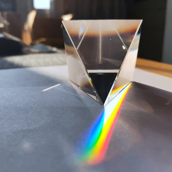 100mm Høj Kvalitet Optisk Glas Gennemsigtige Rainbow Rektangulære Popularisering af Videnskab, der Studerer Studerende Pyramide Prisme