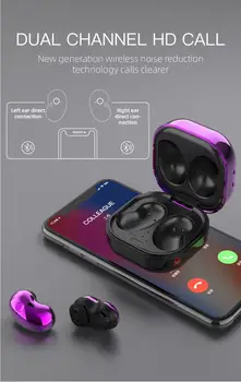 S6 Plus Trådløse Bluetooth Hovedtelefoner Headset Med LED Særlige opladning max Vandtæt touch Sport Hovedtelefoner PK Galaxy R175 Knopper