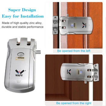 WAFU 018W Pro WIFI Smart Door Lock Fjernbetjening Lås Sikkerhed Usynlige Keyless Intelligent Lås iOS Android APP Låse