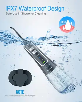 Akku-Vand Flosser Tænderne Renere, Nicefeel 300ML USB-Genopladelige Bærbare Mundtlig Irrigator til Rejse,Hjemmet 3-Tilstande IPX7 Waterp