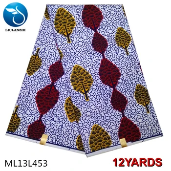LIULANZHI voks udskriver ankara 12 m afrikanske ankara tissu til kjole designer voks stoffer afrikanske ML13L444-453
