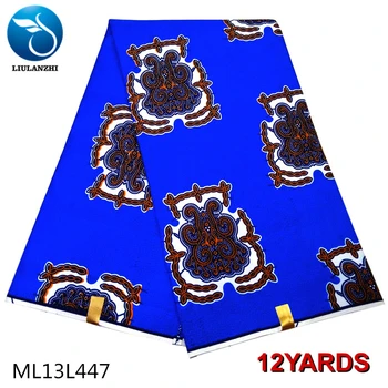 LIULANZHI voks udskriver ankara 12 m afrikanske ankara tissu til kjole designer voks stoffer afrikanske ML13L444-453