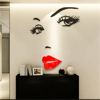 Karakter Crystal Akryl 3d Spejl Sticker wallstickers Kreative Måltid Stue, Soveværelse Veranda Baggrund Værelse Dekorationer