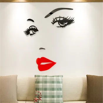 Karakter Crystal Akryl 3d Spejl Sticker wallstickers Kreative Måltid Stue, Soveværelse Veranda Baggrund Værelse Dekorationer