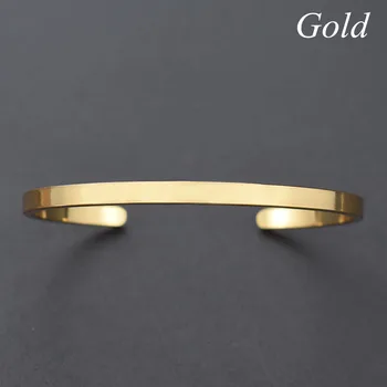 Sølv/Guld/guld Brugerdefinerede Indgraverede Armbånd Kobber Legering Armbånd Religiøse Smykker Oprindelige Armbånd Uden Tekst