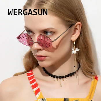 WERGASUN 2020 Nye Mode Blade Solbriller Kvinder Mænd Brand Design Uindfattede Briller Luksus Trend Sol briller UV400