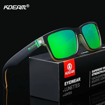 KDEAM For Mænd Polariserede Solbriller Sport Skøre Farver, Sol Briller, Elmore Blokering-UV Nuancer Med Box