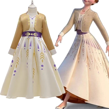 2020 Ny Pige Princess Dress Børn Jul Cosplay Halloween Bryllup Tøj Kids Vinter Kostume Til Piger 4 6 8 10 T