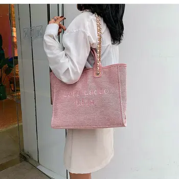 Skuldertaske kvindelige 2019 nye bølge koreanske Messenger taske kæde, med stor kapacitet mode håndtaske 2020