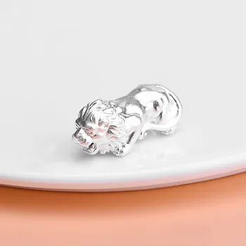 S999 Sterling Silver 3D hårdt sølv perler, håndlavet smykker DIY-beaded materiale vævet armbånd tilbehør