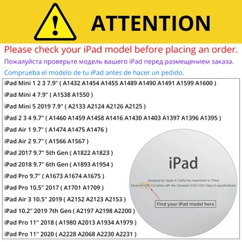 For iPad Luft 4 2020 10.2 2019 2018 2017 9.7 Luft 3 Pro 10.5 11 Mini 1 2 3 4 5 Smart Cover til iPad 8 7 6 Generation Case