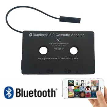 USB-Opladning, Bluetooth 5.0 Musik Car Audio Receiver Kassette Afspiller Adapter MP3 Converter til iPhone, Samsung, Nokia, HTC-Telefoner